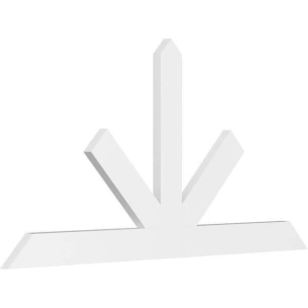 Ekena Millwork Saratoga Architectural Grade PVC Gable Bracket, 84"W x 42"H x 2"D x 6"F, 12/12 Pitch GBP084X42X0206SAR00 - main